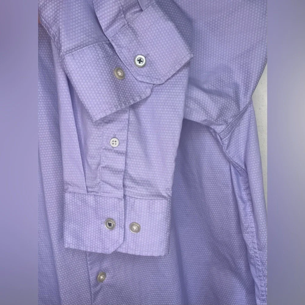 Banana Republic Purple‎ Button Down 120's Supima Cotton Long Sleeve Size Large